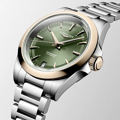 Longines Conquest Lady Automatic 18k Gold Caps L3.430.5.02.6