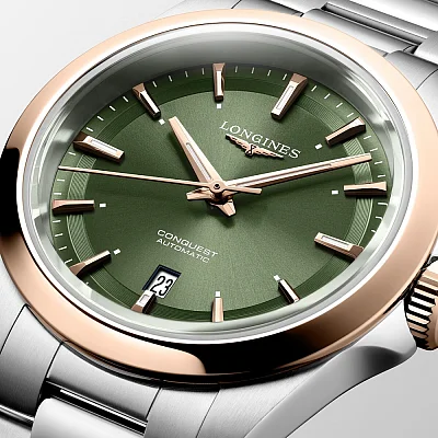 Longines Conquest Lady Automatic 18k Gold Caps L3.320.5.02.6