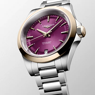 Longines Conquest Lady Automatic 18k Gold Caps L3.430.5.98.6