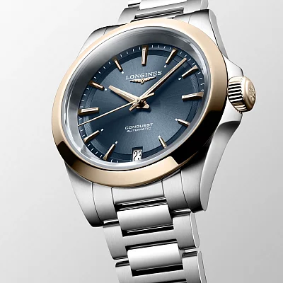 Longines Conquest Lady Automatic 18k Gold Caps L3.430.5.92.6