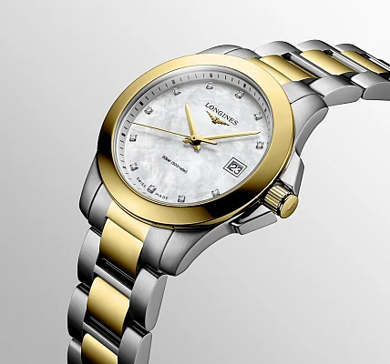 Longines Conquest Lady Diamonds Yellow Gold PVD L3.377.3.87.7
