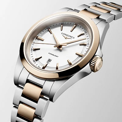 Longines Conquest Lady Quartz Rose Gold PVD 30mm L3.350.3.18.7