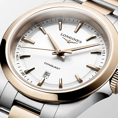 Longines Conquest Lady Quartz Rose Gold PVD 30mm L3.350.3.18.7