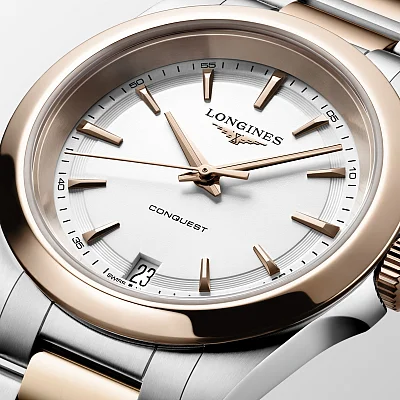 Longines Conquest Lady Quartz Rose Gold PVD 34mm L3.460.3.18.7