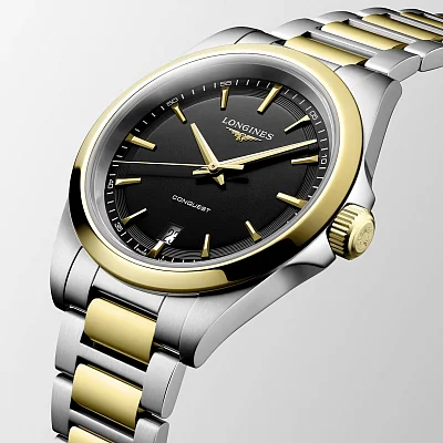 Longines Conquest Quartz 38mm Yellow Gold PVD L3.750.3.52.7