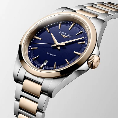 Longines Conquest Quartz 38mm Rose Gold PVD L3.750.3.98.7
