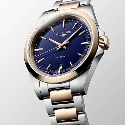 Longines Conquest Quartz 38mm Rose Gold PVD L3.750.3.98.7