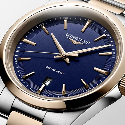 Longines Conquest Quartz 41mm Rose Gold PVD L3.860.3.98.7