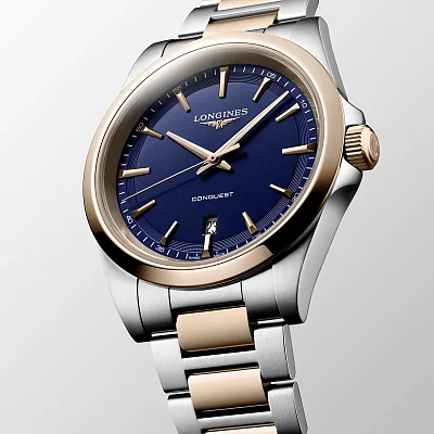 Longines Conquest Quartz 41mm Rose Gold PVD L3.860.3.98.7