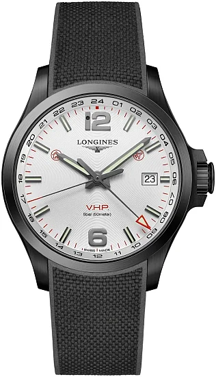 Longines Conquest VHP GMT Flash Setting Black PVD L37282769