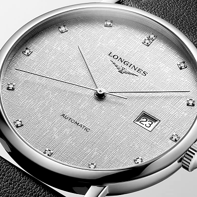 Longines Elegant Collection Gent Automatic Vegan Strap Diamonds L4.911.4.77.2