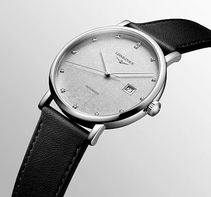 Longines Elegant Collection Gent Automatic Vegan Strap Diamonds L4.911.4.77.2