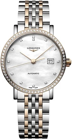 Longines Elegant Collection Lady Automatic Diamonds 18k Gold Caps L43105817