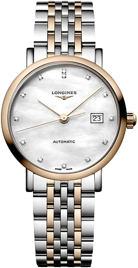 Longines Elegant Collection Lady Automatic Diamonds 18k Gold Caps L43105807