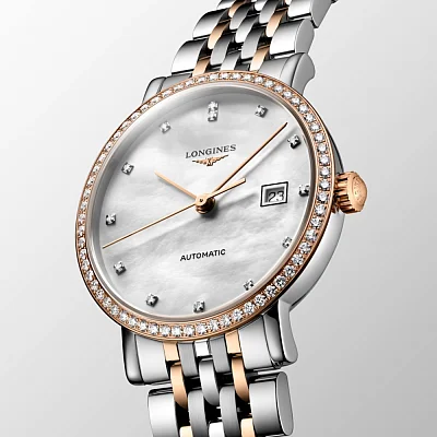 Longines Elegant Collection Lady Automatic Diamonds 18k Gold Caps L4.310.5.81.7