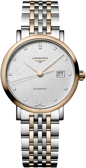 Longines Elegant Collection Lady Automatic Diamonds 18k Gold Caps L43105797
