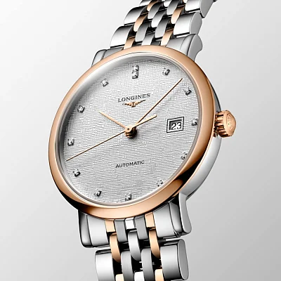 Longines Elegant Collection Lady Automatic Diamonds 18k Gold Caps L4.310.5.79.7