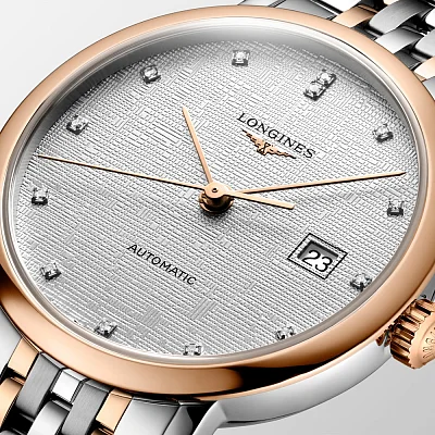 Longines Elegant Collection Lady Automatic Diamonds 18k Gold Caps L4.310.5.79.7