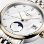  Zdjęcie 4 Longines Elegant Collection Lady Quartz Moonphase Diamonds 18k Gold Caps L4.330.5.87.7