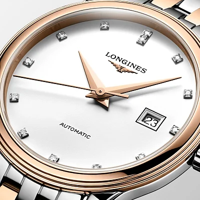 Longines Flagship Classic Lady Diamonds RoseGold PVD L4.374.3.98.7