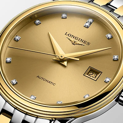 Longines Flagship Classic Lady Diamonds Yelllow Gold PVD L4.374.3.38.7