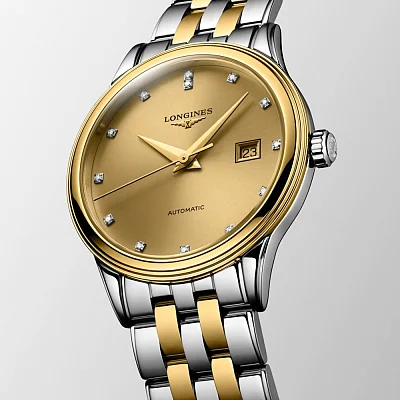 Longines Flagship Classic Lady Diamonds Yelllow Gold PVD L4.374.3.38.7