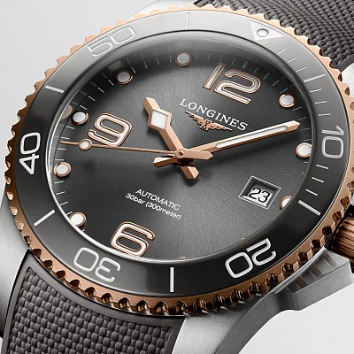 Longines HydroConquest Ceramic Rose Gold PVD 41mm L3.781.3.78.9