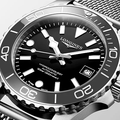 Longines HydroConquest Ceramic Mesh 39mm L3.779.4.70.6
