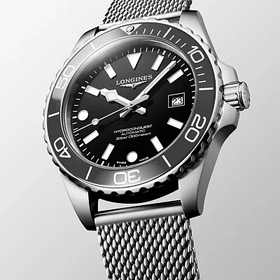 Longines HydroConquest Ceramic 42mm Mesh L3.788.4.70.6