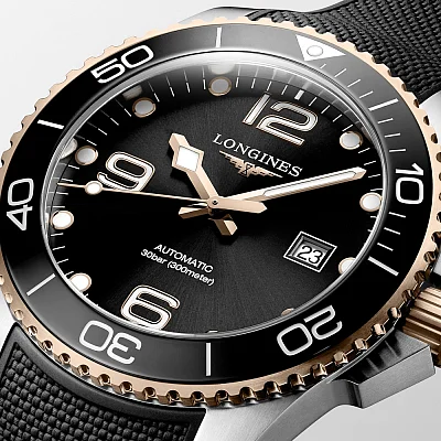 Longines HydroConquest Ceramic Rose Gold PVD 43mm L3.782.3.58.9