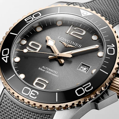 Longines HydroConquest Ceramic Rose Gold PVD 43mm L3.782.3.78.9