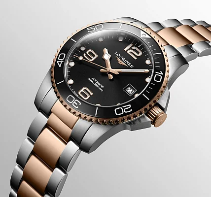 Longines HydroConquest Ceramic Rose Gold PVD 41mm L3.781.3.58.7
