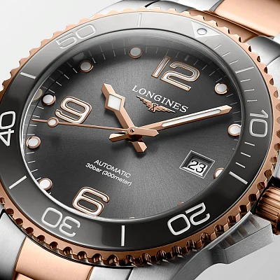 Longines HydroConquest Ceramic Rose Gold PVD 41mm L3.781.3.78.7