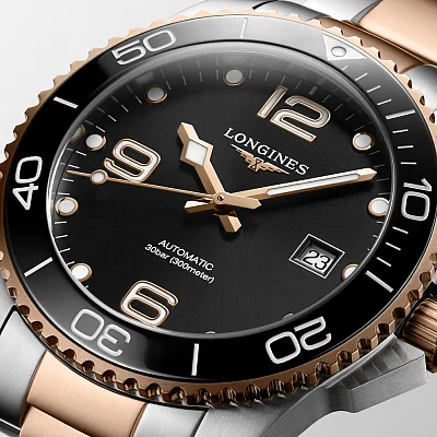 Longines HydroConquest Ceramic Rose Gold PVD 41mm L3.781.3.58.7