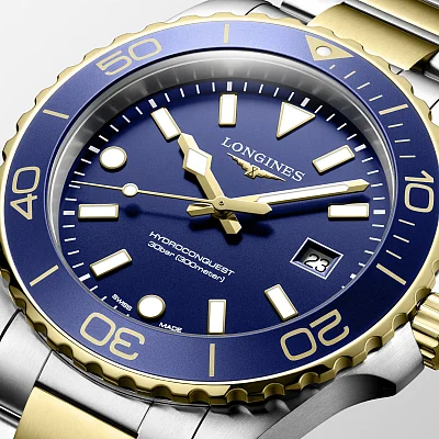 Longines HydroConquest Quartz Yellow Gold PVD 42mm L3.769.3.96.7