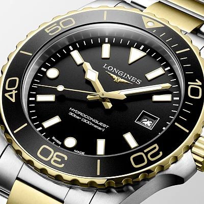 Longines HydroConquest Quartz Yellow Gold PVD 42mm L3.769.3.56.7