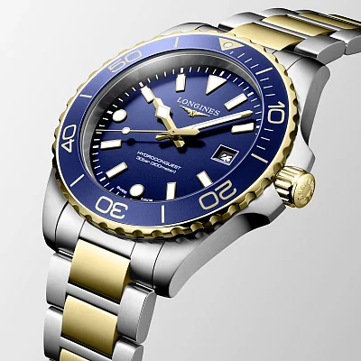 Longines HydroConquest Quartz 42mm Yellow Gold PVD L3.769.3.96.7