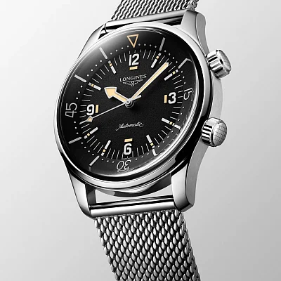 Longines Legend Diver 59 COSC Chronometer Mesh Set L3.795.4.59.9