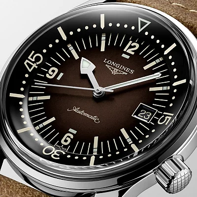 Longines Legend Diver Watch 42 Brown L3.774.4.60.2