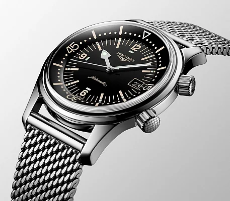 Longines Legend Diver Watch 42 Mesh L3.774.4.50.6