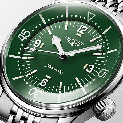 Longines Legend Diver Watch 39 Jubilee Chronometer Green Dial L3.764.4.06.6