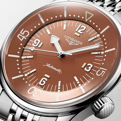 Longines Legend Diver Watch 39 Jubilee Chronometer Orange Dial L3.764.4.96.6