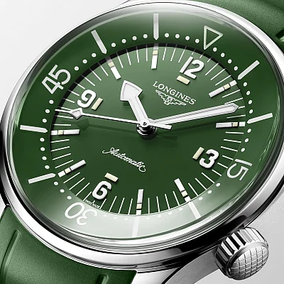 Longines Legend Diver Watch 39 Jubilee Chronometer Green Dial L3.764.4.06.9