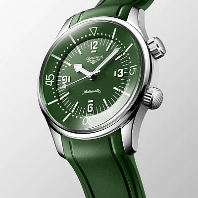 Longines Legend Diver Watch 39 Jubilee Chronometer Green Dial L3.764.4.06.9