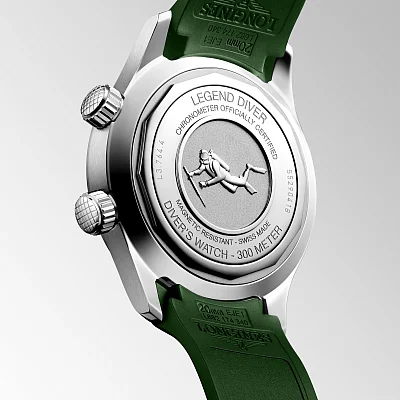 Longines Legend Diver Watch 39 Jubilee Chronometer Green Dial L3.764.4.06.9
