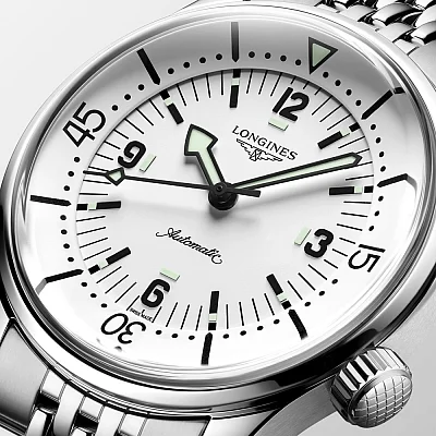 Longines Legend Diver Watch 39 Jubilee Chronometer White Dial L3.764.4.16.6