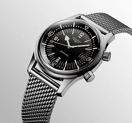 Longines Legend Diver Watch 42 Mesh L3.774.4.50.6