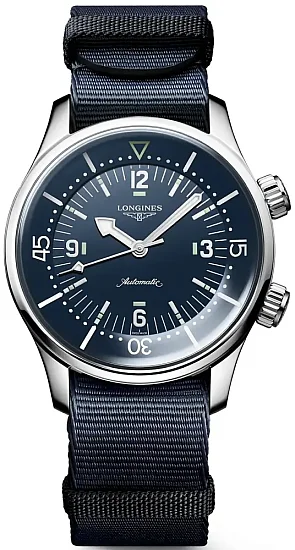 Longines Legend Diver Watch 39 Jubilee Chronometer Blue Dial NATO L37644902