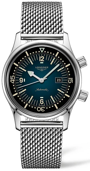 Longines Legend Diver Watch Small Green-Blue Dial L33744966