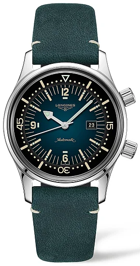 Longines Legend Diver Watch Small Green-Blue Dial L33744960